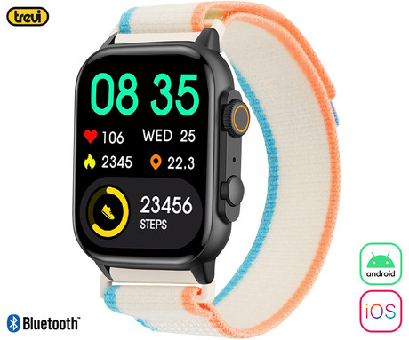 TREVI T-FIT 430 A pametna ura, srebrna AMOLED zaslon, Bluetooth 5.3, Android +