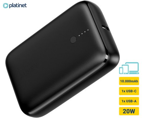 Platinet PMPB10DL104B powerbank polnilna baterija, 10.000mAh, Power Delivery 3.0,