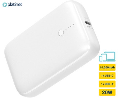 Platinet PMPB10DL104W powerbank polnilna baterija, 10.000mAh, Power Delivery 3.0,