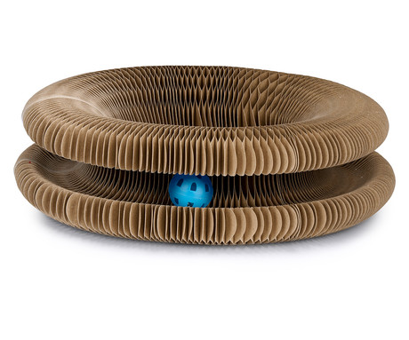 Pet Toys praskalnik za mačke, 3v1, igrača, žoga, zložljiv, 23x11x11cm - Image 4