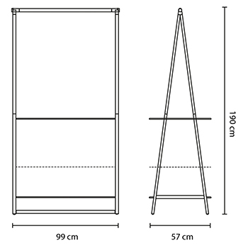 Brabantia stojalo za oblačila belo - Image 6