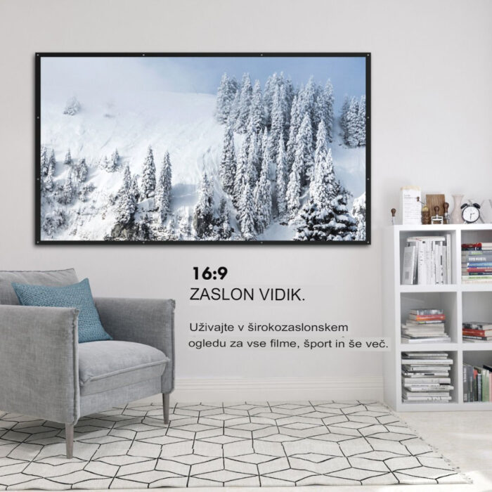 100" zložljivo projekcijsko platno - Image 3