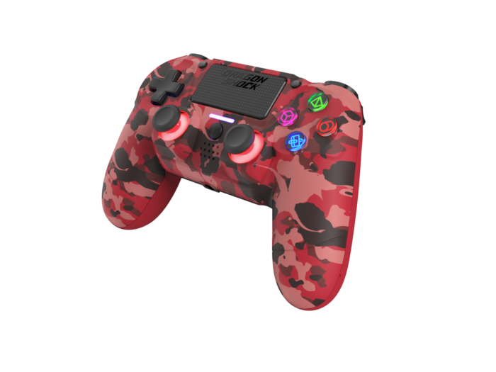 DRAGONSHOCK MIZAR BREZŽIČNI KONTROLER ZA PS4, PC, MOBILE- RDEČE CAMO BARVE - Image 6