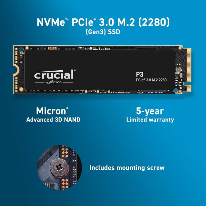 Crucial P3 Plus 4TB 3D NAND NVMe PCIe M.2 SSD - Image 3
