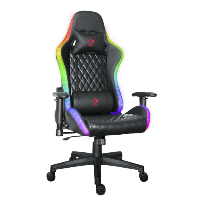 GAMING STOL - MARVO CH-35BK RGB ČRNE BARVE - Image 3