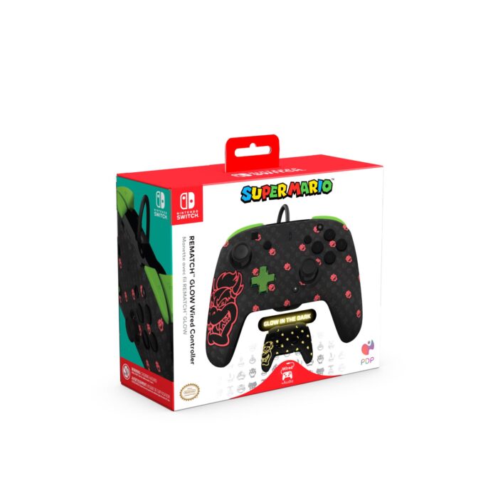 PDP NINTENDO SWITCH ŽIČNI KONTROLER REMATCH - BOWSER GLOW IN THE DARK - Image 6