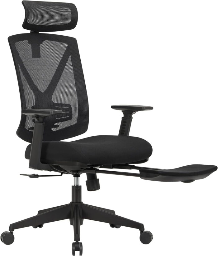 SONGMICS pisarniški stol, črn, OBN61BKV1 - Image 3