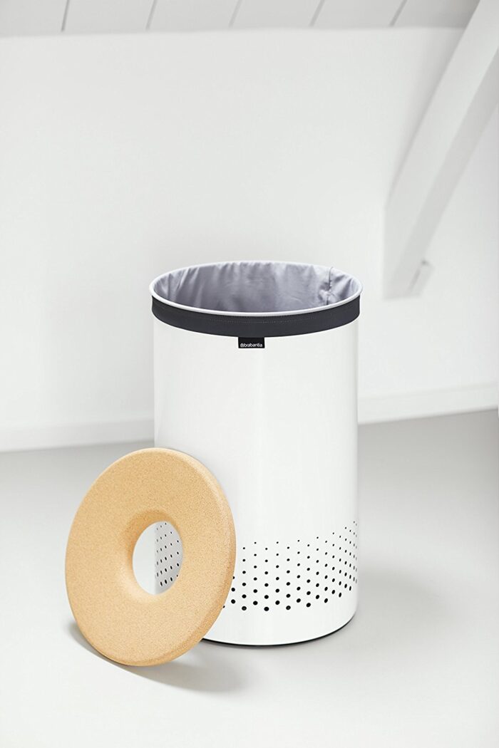 Brabantia koš za perilo 60L okrogel, bel - Image 6