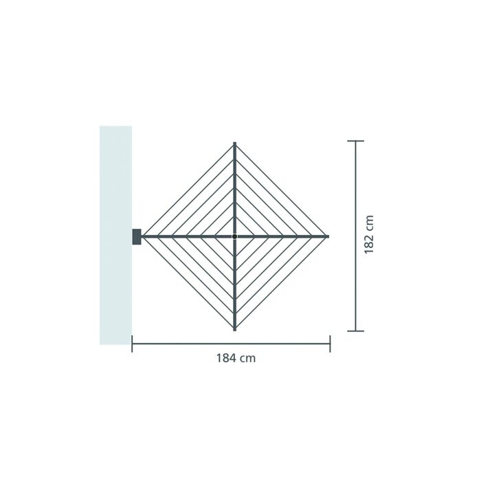 Brabantia stenski sušilnik WALLFIX za perilo, 24 m - Image 3