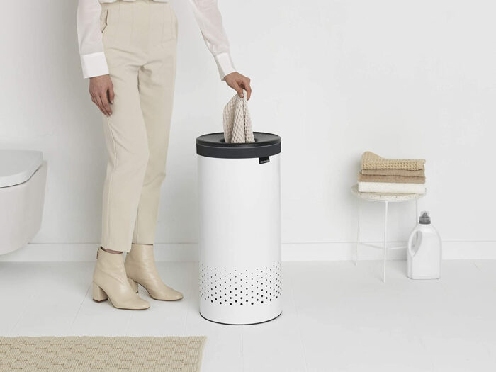 Brabantia koš za perilo 35L okrogel, bel - Image 3