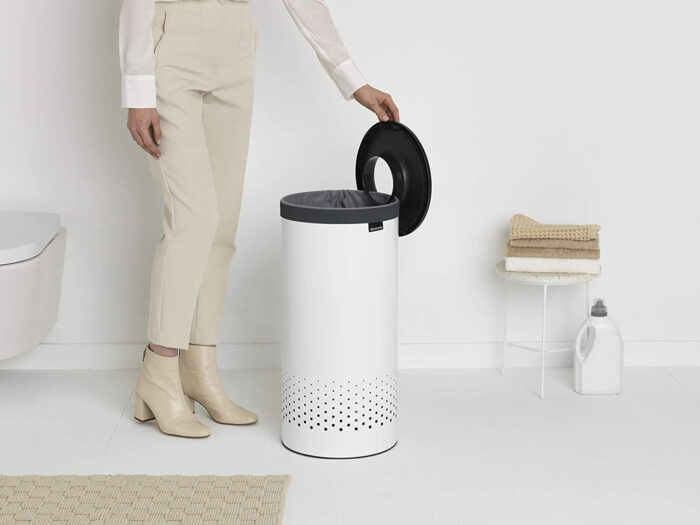 Brabantia koš za perilo 35L okrogel, bel - Image 5