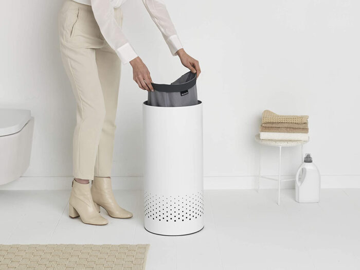 Brabantia koš za perilo 35L okrogel, bel - Image 6