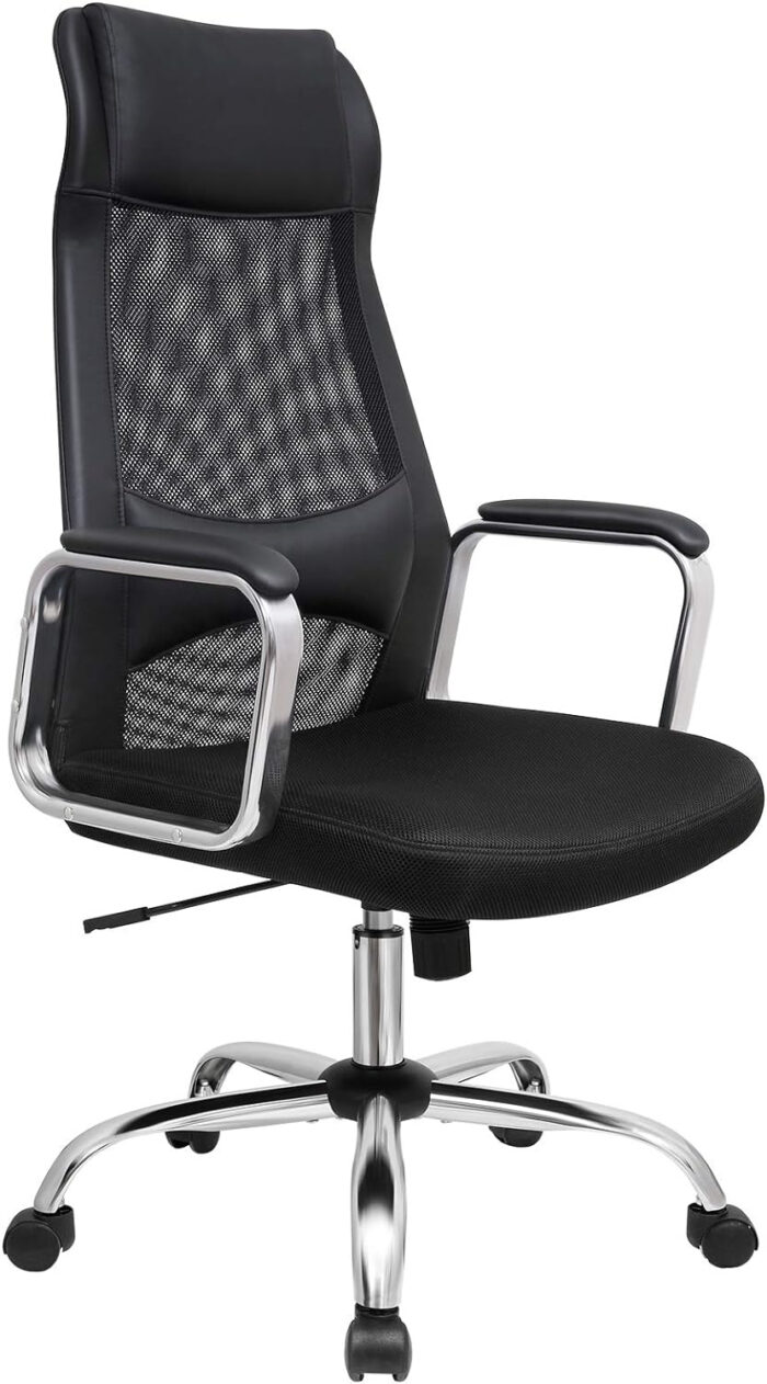 SONGMICS pisarniški stol črn OBN33BK