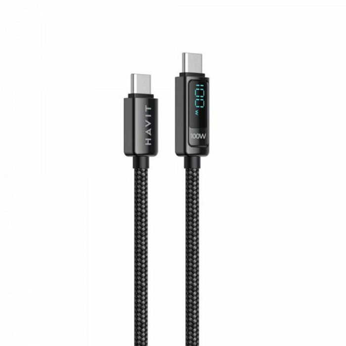 HAVIT kabel za polnjenje USB-C na USB-C z LCD 100W, 2M - Image 4