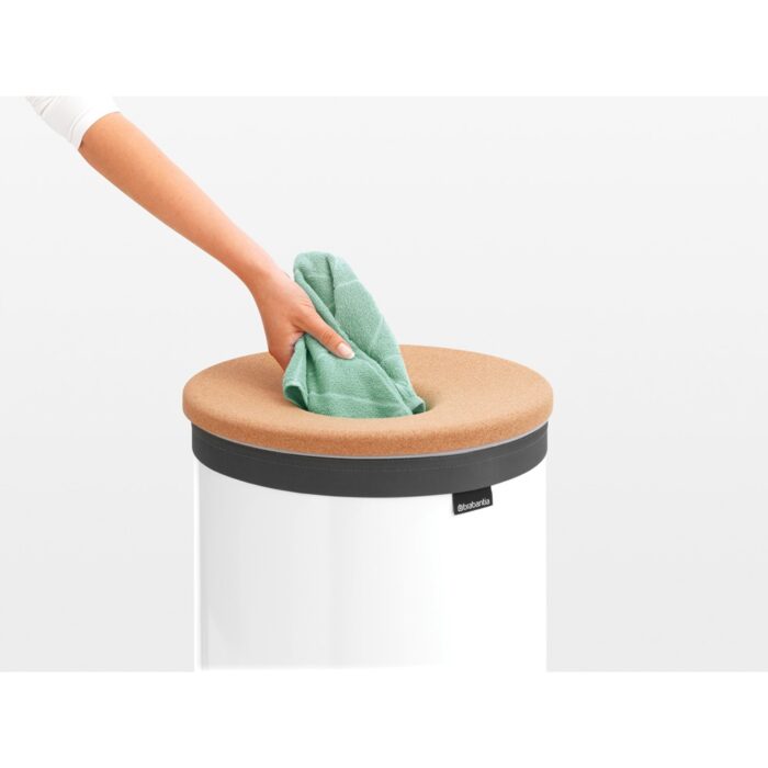 Brabantia koš za perilo 60L okrogel, bel - Image 3