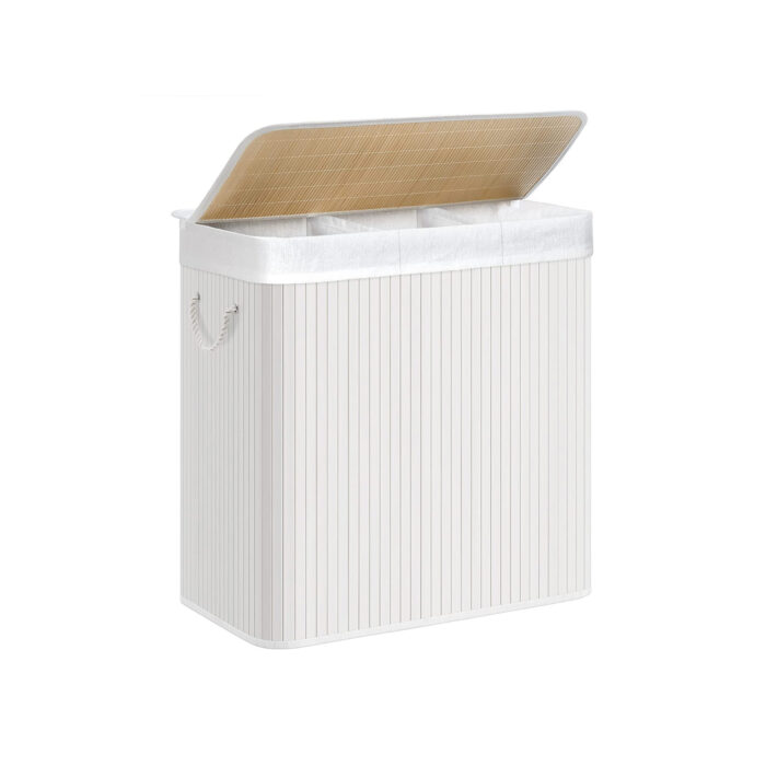 SONGMICS Košara za perilo White 3 x 50L bela, LCB091W01