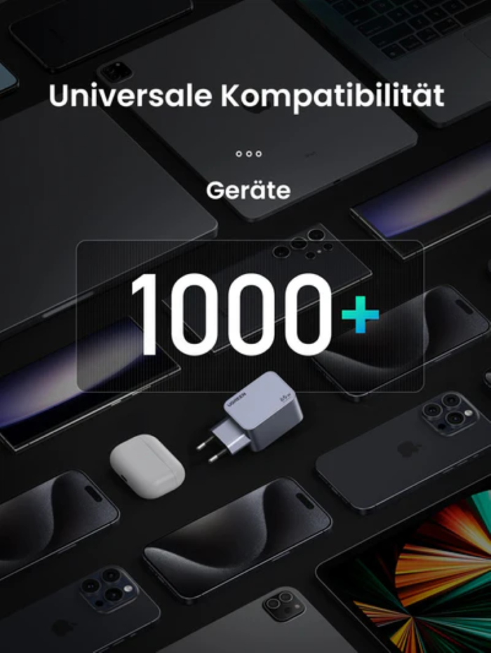 Ugreen Nexode Pro 65W 3-Portni GaN USB polnilec s priloženim 1,5M 100W USB-C - Image 4
