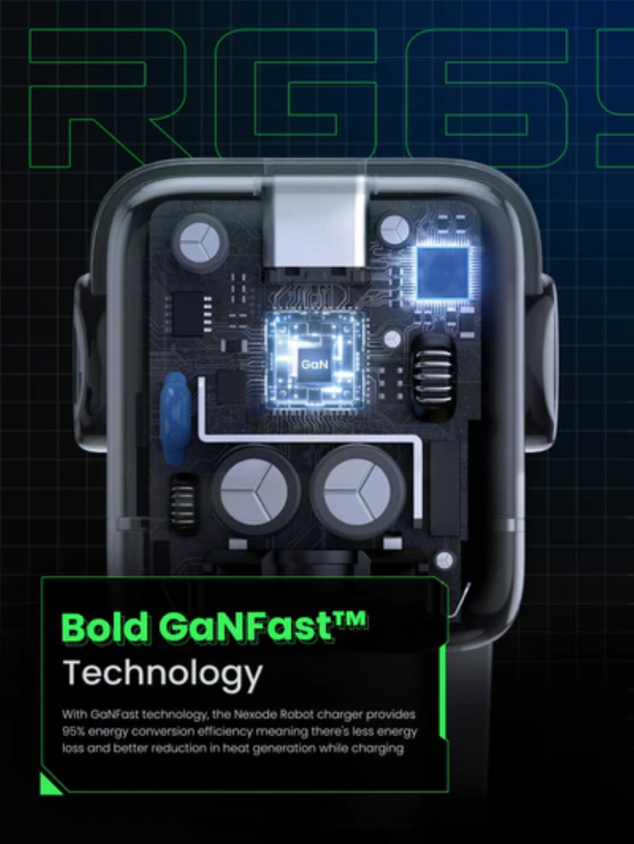 Ugreen Nexode Robot GaN 65W Polnilnik - Siva - Image 5