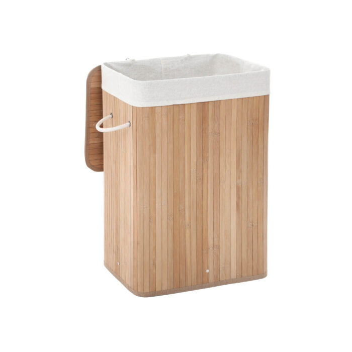 SONGMICS Košara za perilo Bamboo 72L 40 x 30 x 60 cm naravna, LCB10Y - Image 6