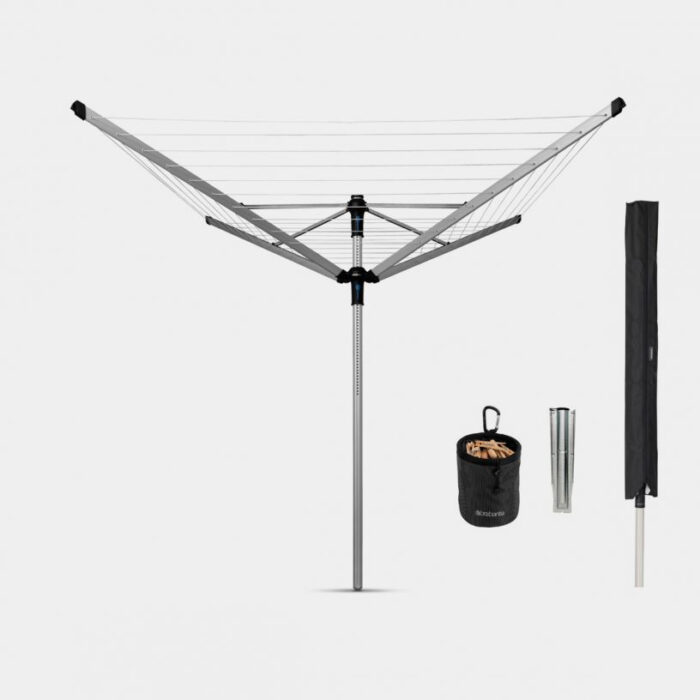 Brabantia zunanji sušilnik  perila ADVANCED Lift-O-Matic 50m karbon sivo - Image 3