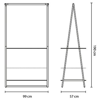Brabantia stojalo za oblačila belo - Image 6