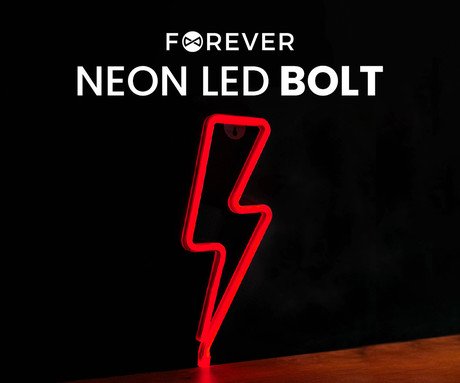 FOREVER Bolt NEON LED luč, dekorativna, napajanje na USB ali 3x AA baterije, - Image 6