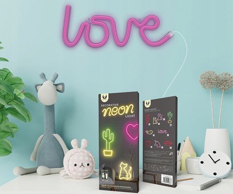 FOREVER Love NEON LED luč, dekorativna, napajanje na USB ali 3x AA baterije, - Image 5