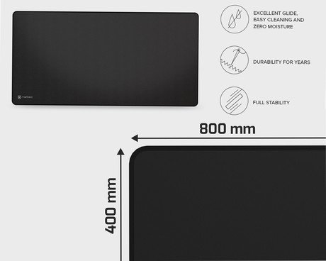 Natec COLORS XXL podloga za miško, 800x400mm, vodoodporna, gladka površina, - Image 3