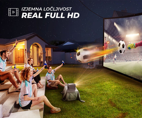 BYINTEK UFO R90 ROCK prenosni 3D LED DLP projektor, Android, Dual WiFi, - Image 4