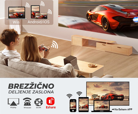 BYINTEK UFO R90 ROCK prenosni 3D LED DLP projektor, Android, Dual WiFi, - Image 5