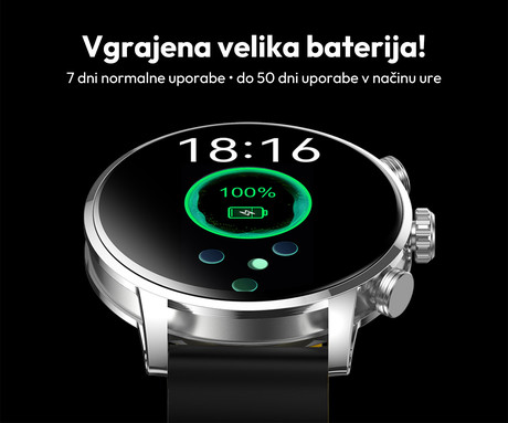 Kieslect Kr2 pametna ura, 1.43" AMOLED, BT 5.3, Android + iOS, klicanje, - Image 5