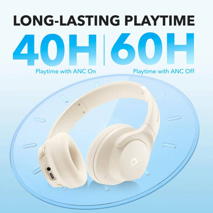 Anker Soundcore Q20i naglavne bluetooth slušalke, bele - Image 6