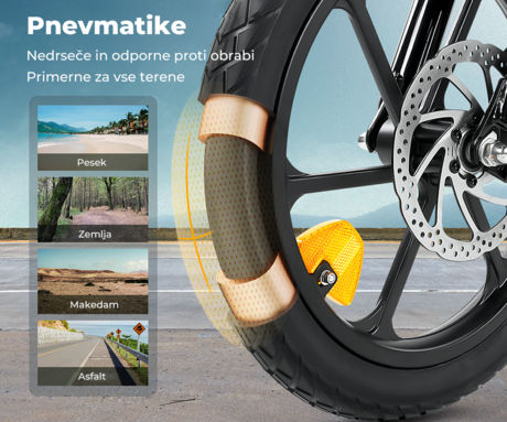 Električno zložljivo kolo ISINWHEEL U3, 16" pnevmatike, 250W motor, do 55km, do - Image 5