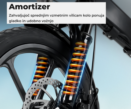 Električno zložljivo kolo ISINWHEEL U3, 16" pnevmatike, 250W motor, do 55km, do - Image 4