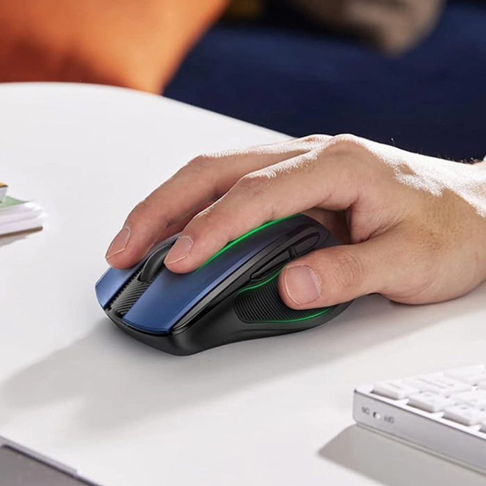 Brezžična miška UGREEN Bluetooth 5.0 in 2,4 Ghz z USB sprejemnikom - modra - Image 5