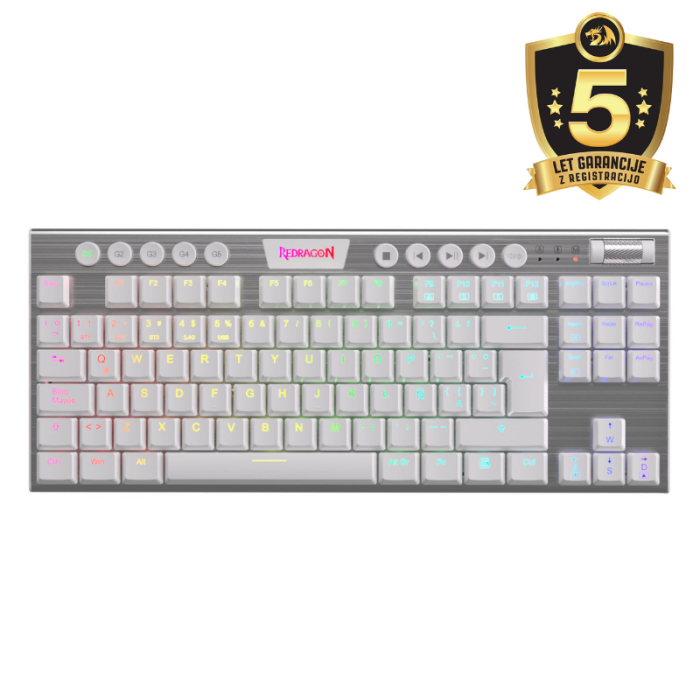 REDRAGON HORUS TKL K621W RGB MEHANSKA ŽIČNA/BREZŽIČNA TIPKOVNICA, RDEČA